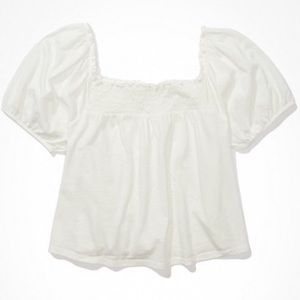 NEW American Eagle White Puff Sleeve Tee 🤍😍